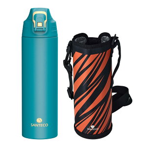 【送料無料】SANTECO 水筒 1リットル 魔法瓶 1000ML ステンレスボトル スポーツ 真空断熱 保冷 保温 洗いやすい 直飲み 飲料対応 おしゃれ NEVIS ブルー