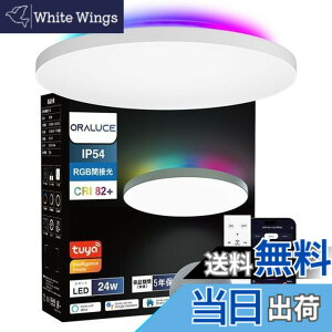 �y���������zORALUCE LED�V�[�����O���C�g ~6�� Alexa�F�� RGB�Ԑڌ� ���i�K�����E���F 24W 2800lm 2.4GHz �����R���t �Ɩ���� �V�� ���t�� ��铔 �������[�@�\ PSE�F�ؓd�C Bluetooth&Wi-Fi�Ή� �戵������