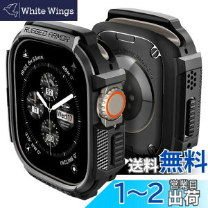 yzSpigen Apple Watch Ultra2/Ultra P[X 49mm Ή  Ռ z ^tlXfUC 菝 h~ ϏՌ یJo[ MbhEA[}[ ACS05456 (}bgEubN)