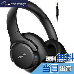�y���������z���C�����X �w�b�h�z�� KVIDIO Bluetooth 5.3 65���ԍĐ� �w�b�h�z�� 40mm HD �h���C�o�[���j�b�g �I�[�o�[�C���[�w�b�h�z�� �}�C�N���� �w�b�h�z�� �L�� ���� ���p �Չ� ���^ �n���Y