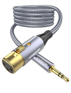 yz3.5mm to XLRCSOUNDFAM 3.5mm (IX) to XLR (X) ϊP[u AoXڑ }CNP[u ϊP[u }CNpXs[J/R\[/p[Av/e[vR[_[/gѓdb/