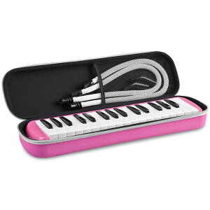 【送料無料】鍵盤ハーモニカ メロディピアノ 32鍵 ピアニカ メロディオン ホース+唄口セット 小学生 軽量 ABS樹脂 通学に優しいセミハードケース【お名前&音符シール付】