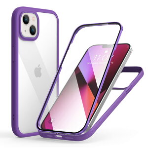 yzMQman iPhone13mini P[X OʃKX+wʃKX 360°Sʕی 100ʃ^b`x ϏՌ KX tg+obNv[g y CX[dΉ O  Jo[ (iphone13mi