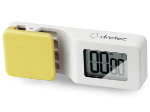 【送料無料】ドリテック(dretec) クリップタイマー 勉強 タイマー 磁石 イエロー
