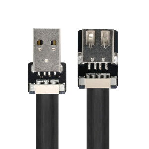 【送料無料】Xiwai 0.2M USB 2.0 Type-A オス - メス延長データフラットスリムFPCケーブル FPV & ディスク & スキャナー&プリンター用