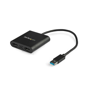 【送料無料】StarTech.com USB 3.0 - HDMI変換アダプター/2画面/4K30Hz+1080p/Windowsのみ macOS ChromeOS Linux非対応 USB32HD2