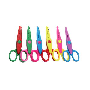 【送料無料】YFFSFDC ハサミ ギザギザ 6種類セット クラフトはさみ かわいい カラフル レースはさみ ペーパーアート 子供用 はさみ 山型 波型 手作り DIY道具 可愛い