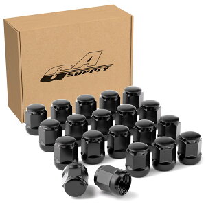 【送料無料】GAsupply 『ホンダ』純正タイプ 車用ホイールナット M12 x P1.5 球面座 19HEX 長さ25mm スチール製 ショート ラグナット 20個セット ブラック
