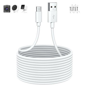 }CNusbP[u 3M micro usb dP[u hƊĎJ̋dp USB A- micro B IXIX ΉATOM Cam 2/YESKAMO/Wyze Cam Pan/Nest Cam/Xiaomi/IMOU/EZVIZ/Blink/FurbohbOJΉAhCuR[_[ R