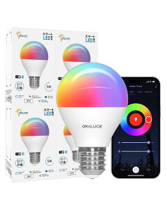 yzORALUCE X}[g LEDd E17 40W F X}[gCg }`J[ 1600FRGB F`dF Alexa/Google HomeΉ nusv u 戵t 4 LDA5F-E17/4P