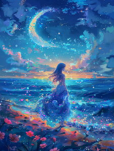 【送料無料】Reofrey ダイヤモンドの絵画 ダイヤモンドアート クロスステッチ キット星空月、風景手作りキット全面貼り付けタイプ ビーズア DIY 手芸キットホーム レストラン ラインストーン