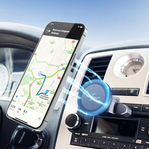 Profezzion マグセーフ 磁気 車載ホルダー CD スロット + エアコン吹出口式 車載 スマホホルダー 超?磁力 マホスタンド 車用 Mag対応 マグセーフ スマホホルダー マグネット マグセーフ スタンド