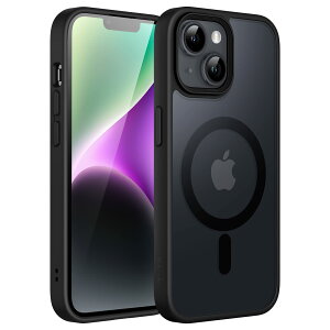 yzJETech iPhone 14 Plus 6.7C`p }Olbg P[X MagSafeɑΉ ̃}bgw ^ ϏՌ Jo[ (ubN)