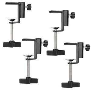 【送料無料】ziyue Cクランプベース c型クランプ 4個セット 金属テーブルマウント マイクスタンド固定クランプ クランプ クリップ 調節可能な ランプ用 作業 固定金具 耐重 便利 穴径12mm