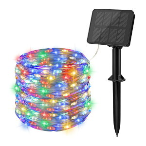 cshare LEDイルミネーションライト ソーラー LED ストリングライト ソーラー充電式 イルミネーションライト 100LED 10m ソーラーライト 屋外 IP65防水 8点灯モード フェアリーライト クリスマスツリ