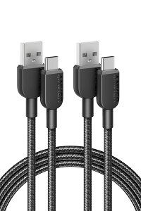 yzy2{ZbgzAnker 310 ϋviC USB-C & USB-A P[u USB 2.0 tXs[h[d iPhone 16 Galaxy LG AndroideΉ (1.8m 2{Zbg)