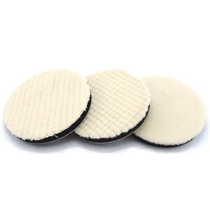 【送料無料】ウールバフ ポリッシャー 車磨き用 125mm 研磨用(3個入り 荒目 中目 細目各1個 厚さ16mm)電動ポリッシャー用 研磨パッド 用 洗車用 ポリッシャー スポンジ ウールバフ 車磨き 鏡