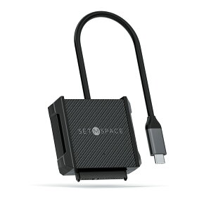 yzSETMSPACE SATA USB C 3.0ϊP[u 2.5C`/3.5C`n[hfBXNhCu HDD SSD SATA USB TYPC CϊP[u5Gbps  12V 2AdA_v^t-0.3M