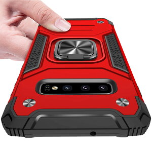 �y���������zKUJQOC Samsung Galaxy S10 Plus �P�[�X �����O�t�� �ϏՌ� TPU �N���A ���^ �y�� �X�^���h�@�\ �ԍڃz���_�[�Ή� ��d�\�� �w��h�~ �S�ʕی� �ČRMIL�K�i �X�N���u �J�����ی� �C�菝�h�~