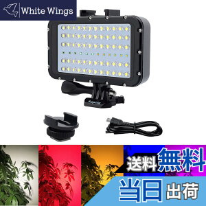 �y���������zSuptig �r�f�I�Ɩ� �_�C�u���C�g �������C�g 72��LED���C�g Gopro Canon Nikon Pentax Panasonic Sony Samsung SLR�J�����Ή� 5��ނ̔����F �h�� 147�t�B�[�g(45m) �u���b�N