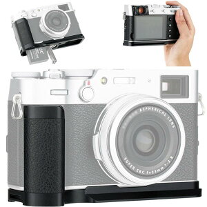 �y���������z�y�A�b�v�O���[�h�ŁzJJC �����n���h�O���b�v Fuji X100V & X100F �J�����K�p �d�r�������֗��i X100VI�ɑΉ����܂���j �F�F�u���b�N