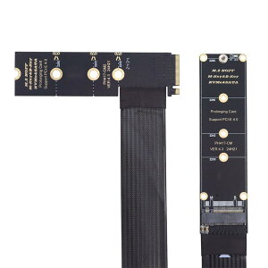 �y���������zXiwai NGFF M-Key NVME �I�X - ���X SSD �G�N�X�e���_�[�J�[�h PCI-E 4.0 �t���L�V�u�� PCI Express �����P�[�u�� 30cm ���C�U�[�A�_�v�^�[ ���C���{�[�h SSD�p �F�F�u���b�N