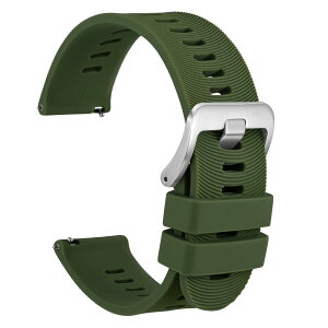 �y���������z[WOCCI]���v�x���g ���o�[ 18mm 20mm 22mm 24mm 26mm �V���R���r���v�o���h Quick Release �X�^�C���b�V�� �S���ւ��x���g �F�F�A�[�~�[�O���[��/�V���o�[�o�b�N���A�T�C�Y�F22mm