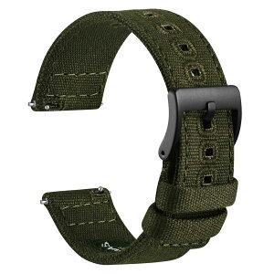 �y���������z[WOCCI] ���v�x���g �L�����o�X 18mm 19mm 20mm 22mm 24mm �r���v�o���h �h�z�����v�ւ��x���g Quick Release �F�F�A�[�~�[�O���[��/�u���b�N�o�b�N���A�T�C�Y�F20mm