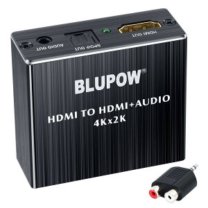 �y���������zBLUPOW 4K30Hz HDMI���������� (���f�W�^���E3.5mm�X�e���I�����o��)�f�W�^���I�[�f�B�I�E�T�E���h���� �������z�� 2160P�EHDCP1.4�E3D�Ή� PS4Slim�EFire TV�ESTB�ȂǑΉ� VA83 �F�F4K30Hz�Ή�-HDM