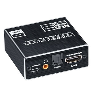 �y���������zBLUPOW 4K60Hz HDMI2.0�Ή�����������(���f�W�^���E3.5mm�X�e���I�����o��) ARC�Ή� �f�W�^���I�[�f�B�I�E�T�E���h���� PS5�EPS4Pro�EBD���R�[�_�[�EFire TV�����̉������z�� VA98 �F�F4K60Hz/HD