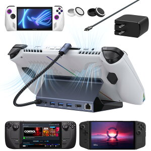 �y���������ziVANKY ROG Ally Dock�ASteam Deck�����ROG Alloy������6-in-1�n�u�h�b�L���O�X�e�[�V�����BHDMI 2.0 4K@60Hz�A�M�K�r�b�g�C�[�T�l�b�g�AUSB-A 3.0�|�[�g3�A�����100W�[�dUSB-C�|�[�g�𓋍ځBValve