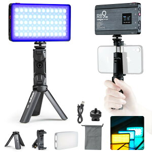 �y���������zRGB�B�e���C�g LED�r�f�I���C�g ���^�B�e�Ɩ� 29��V�[�����[�h ����360°�t���J���[ �|�[�^�u�����C�g USB Type-C�[�d �T�C�Y�FRB9