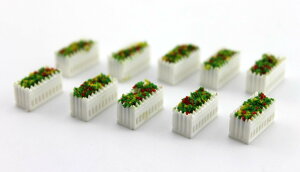 【送料無料】Speed MAO ジオラマ 模型 花壇 花 街路 公園 × 10個 セット 【1:100】 プラモデル ジオラマ ミニフィギア 作成 鑑賞 Nゲージ