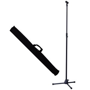【送料無料】キクタニ ストレート マイクスタンド 最大高さ170cm マイクホルダー キャリングバッグ付 MS-120B 色:ブラック
