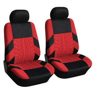 【送料無料】Archnote カー シート カバー 車 座席 汎用 軽自動車 普通車 運転席 助手席 2個 セット フロント 2座席分 押し洗可 伸縮 生地 色:レッド