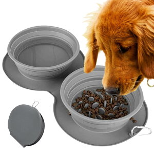 【送料無料】Archnote 早食い防止 食器 犬 水飲み皿 防災グッズ 猫 災害グッズ 折りたたみ フードボウル 防災備蓄管理士監修 色:グレー