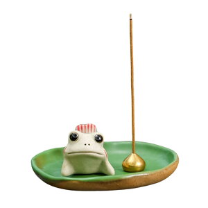 【送料無料】Archnote お香立て 線香立て 可愛い お香たて おしゃれ 香皿 お香 皿 お線香立て 3点セット カエル 色:ホワイト