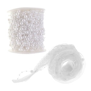 【送料無料】Archnote パールチェーン ビーズチェーン リボン レース パール ビーズ チェーン 装飾 セット