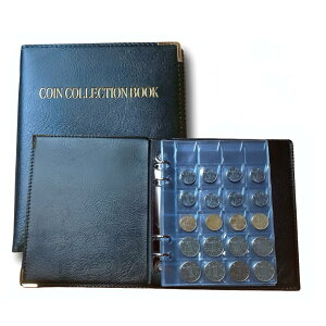 【送料無料】TOMMYFIELD 古銭 硬貨 硬貨ケース コイン収納 コレクション バインダー 硬貨収納ポケット 色:black