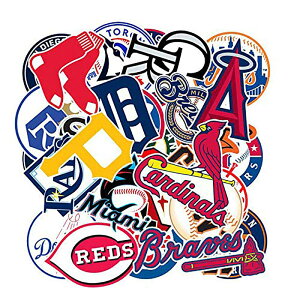 yzBaseball Team Fans Logo Stickers MLB Major League Baseball All 30 Teams Collection Waterproof Vinyl Sticker Include Twins and Brewers for Hydro Flasks Laptops Water Bottle Skateboard 30 Pack FF}`J[