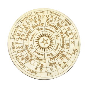 【送料無料】スター振り子ボード 木製振り子ボード 木製ダウジングボード スターダウジング占い超自然的なメッセージボード木製彫刻ボー 魔術ウィッカ祭壇用品キット 初心者魔術用品 丸