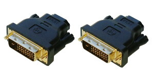 【送料無料】Wave Connecting【即日出荷】HDMI DVI 変換アダプター HDMIメス-DVI 24ピンオス変換 金メッキ端子 HDMI24+1 サイズ:2個