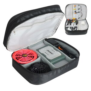 �y���������z�󒲍�ƕ� �o�b�e���[ �󒲃t�@�� �[�d�� �P�[�u�� ���[�o�b�O�̂� �J�W�F�b�g�|�[�` 2�w�d�g�� �t�@���t����ƕ� ���ӂ̐����o�b�O �F�F�u���b�N