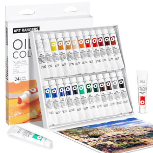 【送料無料】LIGHTWISH 油絵の具セット 色:24色、サイズ:12ml/チューブ