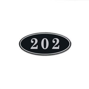 yzXILIWU ԍ v[g ʃe[vt ȉ~^ AN 2mm 10×4.4cm ubN XebJ[ V[ ό ϐ O FF202ATCYF^ (10 x 4.4 cm)