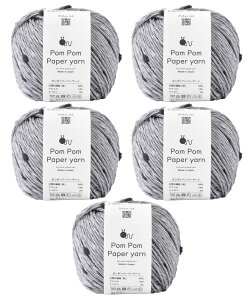 yzE[ knitworm ю 5ʃZbg Knitworm Pom Pom Paper yarn ||y[p[[  30g(51m) FF104.O[×ubN