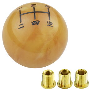 【送料無料】Arenbel 車のシフトレバー 自動車部品 5速 球の形状 5cm 色:イエロー