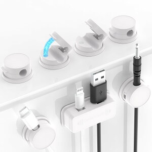 【送料無料】GeeRic 8個入リ ケーブルホルダー マグネット式コード 磁力ホルダー ケーブルクリップ ケーブル管理システム 配線整理 USBケーブル lanケーブル type-cケーブルなど まとめ 卓上 デ