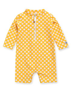 yz[Vaenait Baby] 0-24 OJbg bVK[h x[r[ q  s[X  Baby Swimsuit FFDot_yellowATCYFXL