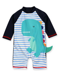 yz[Vaenait Baby] 0-24 OJbg bVK[h x[r[ q  s[X  Baby Swimsuit FF0-Dino BlueATCYFS